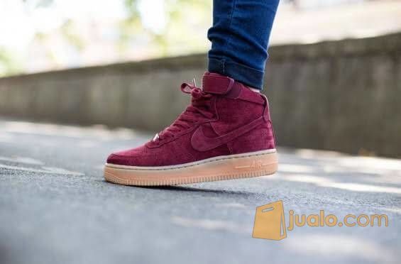 maroon suede air force ones