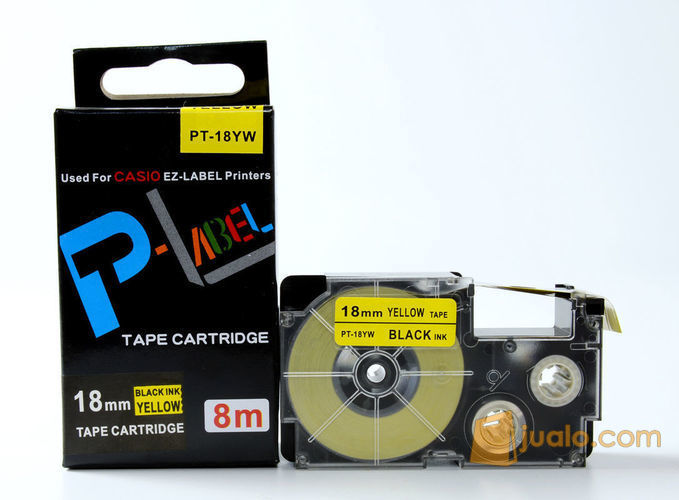 Casio Label EZ Tape 18mm Yellow/Pita Label Printer Casio Compatibel