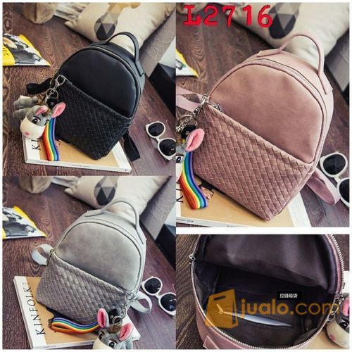 Sell Tas Ransel Wanita Kulit Import Asli Warna Black (Hitam)