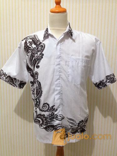  Baju  Batik Pria  Putih Bahan Doby HM14 Jakarta  Barat 