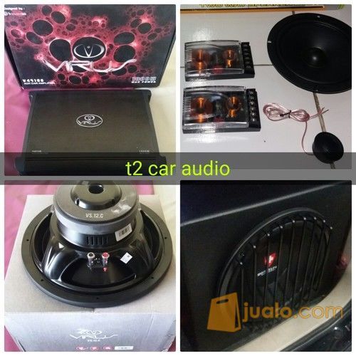 paket audio  venom virus komplit box kabel pasang bonus led 