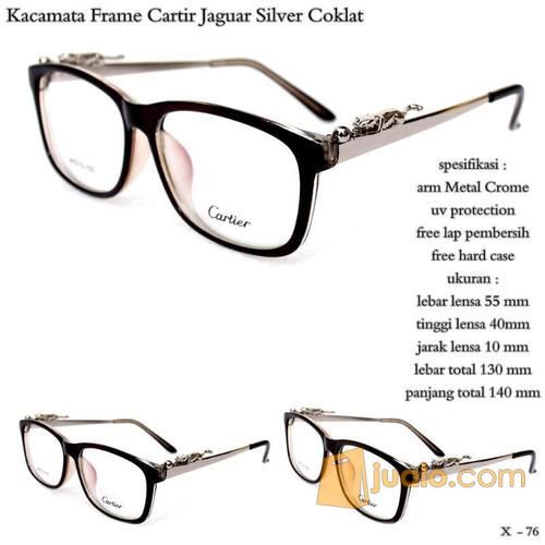 kacamata wanita frame jaguar silver coklat