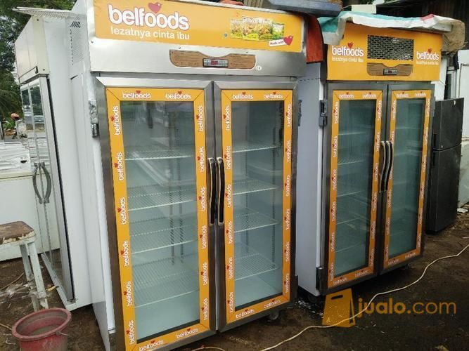 Upright Stainless Glassdoor Freezer 2 Pintu  Bekas  