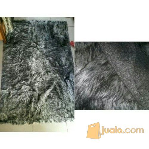 Karpet Bulu Korea Abu2 Hitam 300x150 Bandung Jualo