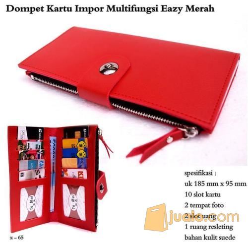  dompet kartu wanita  kulit import multifungsi eazy soft 