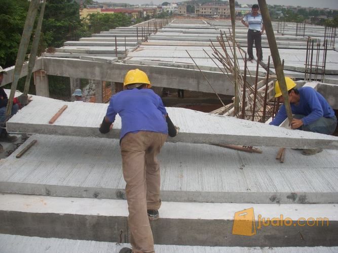 Panel Seluler dak beton ringan precast K 400 tulangan besi 