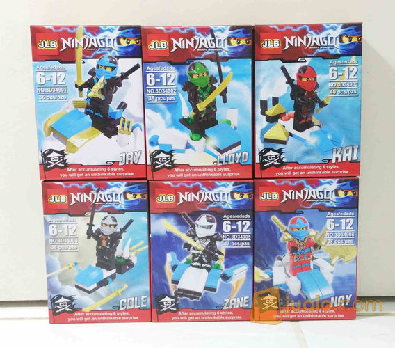  Lego  Mini Figure Ninjago Kendaraan Paket 6 Pcs Keren 