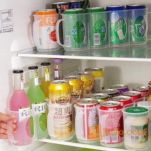 201 Rak Minuman Botol Kaleng Kulkas Organizer Kitchen Storage Box