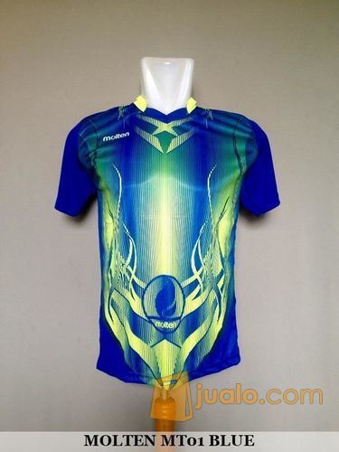  Baju  Olahraga Kaos  Voli Jersey Volley Molten MT01 Blue 