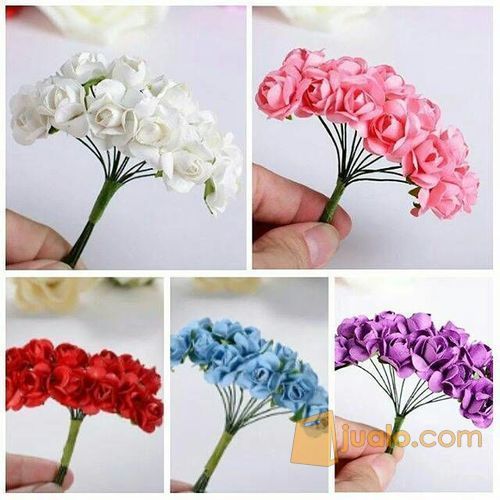 Paper Flower Bunga Kertas Bahan Flower Crown Bahan Scrapbook Craft