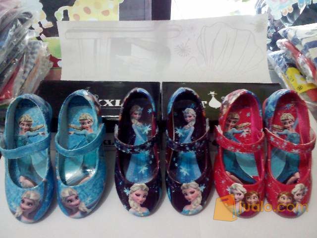 Sepatu Anak Frozen Shoes Anna Elsa Biru Hot Pink Ungu Size 26 36