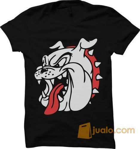 Kaos T Shirt Kepala Anjing Bulldog Bau Bau Jualo