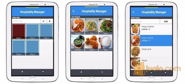 Software komputer kasir Resto/Restoran, Cafe/Coffeeshop Touchscreen.