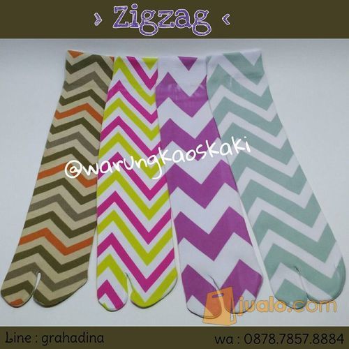  Kaos  Kaki  Muslimah  Jempol Motif  Zigzag Jakarta Barat Jualo