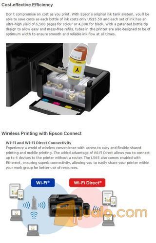 Printer Multifungsi Print Scan Copy Ink Tank Epson L565 Di Kota Yogyakarta Yogyakarta 9948