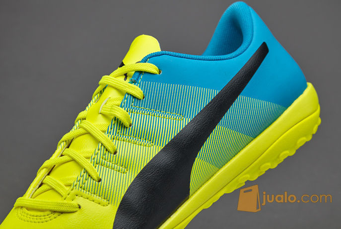 Sepatu Futsal Puma Evopower 4.3 TF Yellow Black Blue