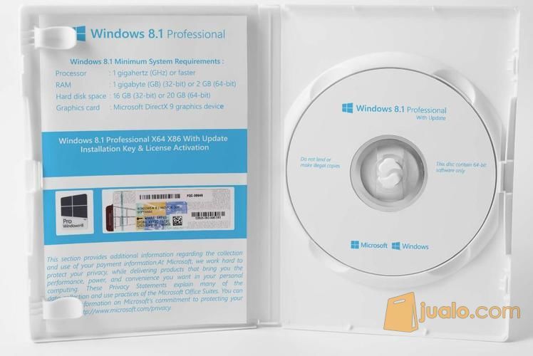 Lisensi + COA Sticker Windows 8.1 Professional DVD Box di Kab. Lampung ...