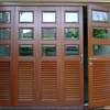 Pintu Garasi  Aluminium Urat Kayu Depok  Jualo