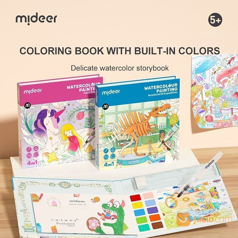 Jual Mideer Watercolor Painting Book Buku Lukis Buku Warna Cat Air Mewarnai  Anak 5+ MOTIF RANDOM