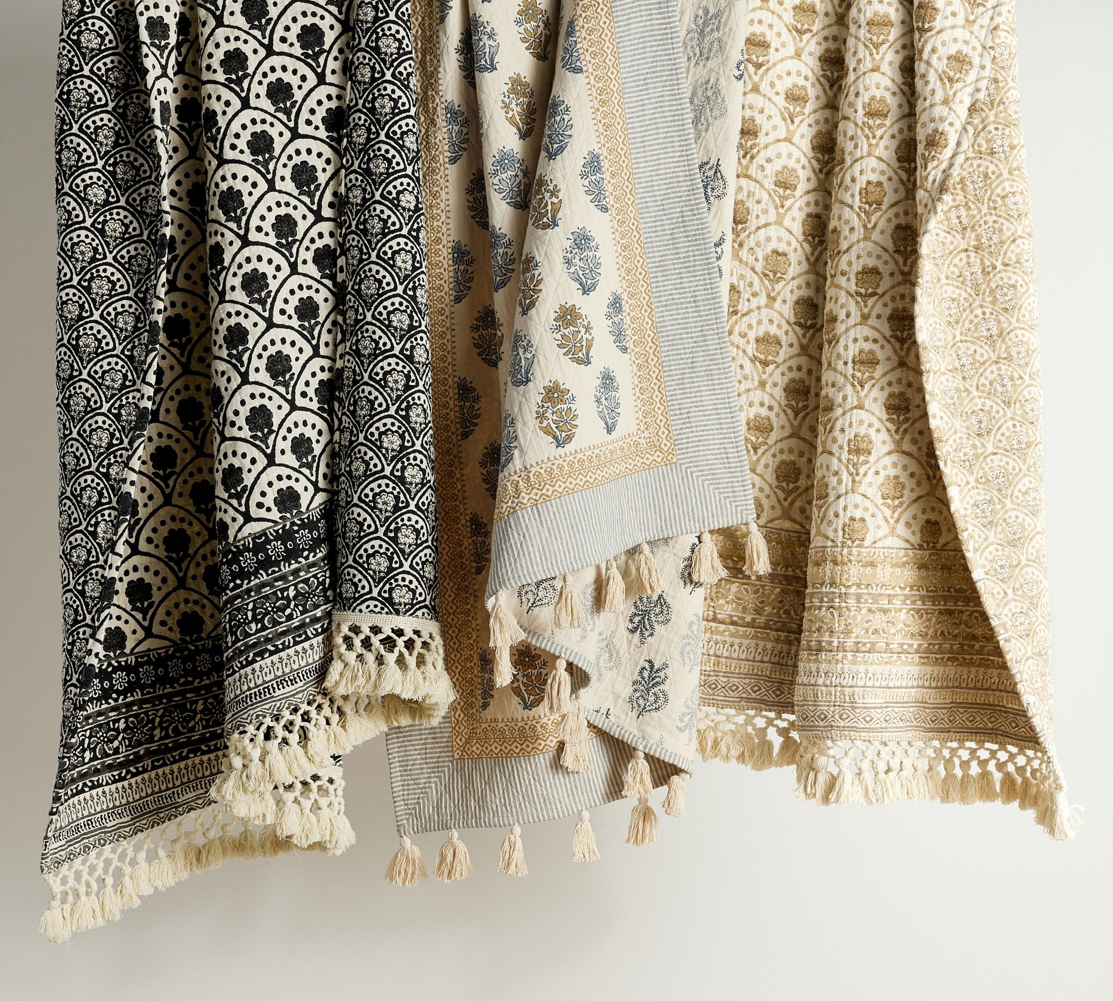 Jacquard Cotton Throw | Pottery Barn