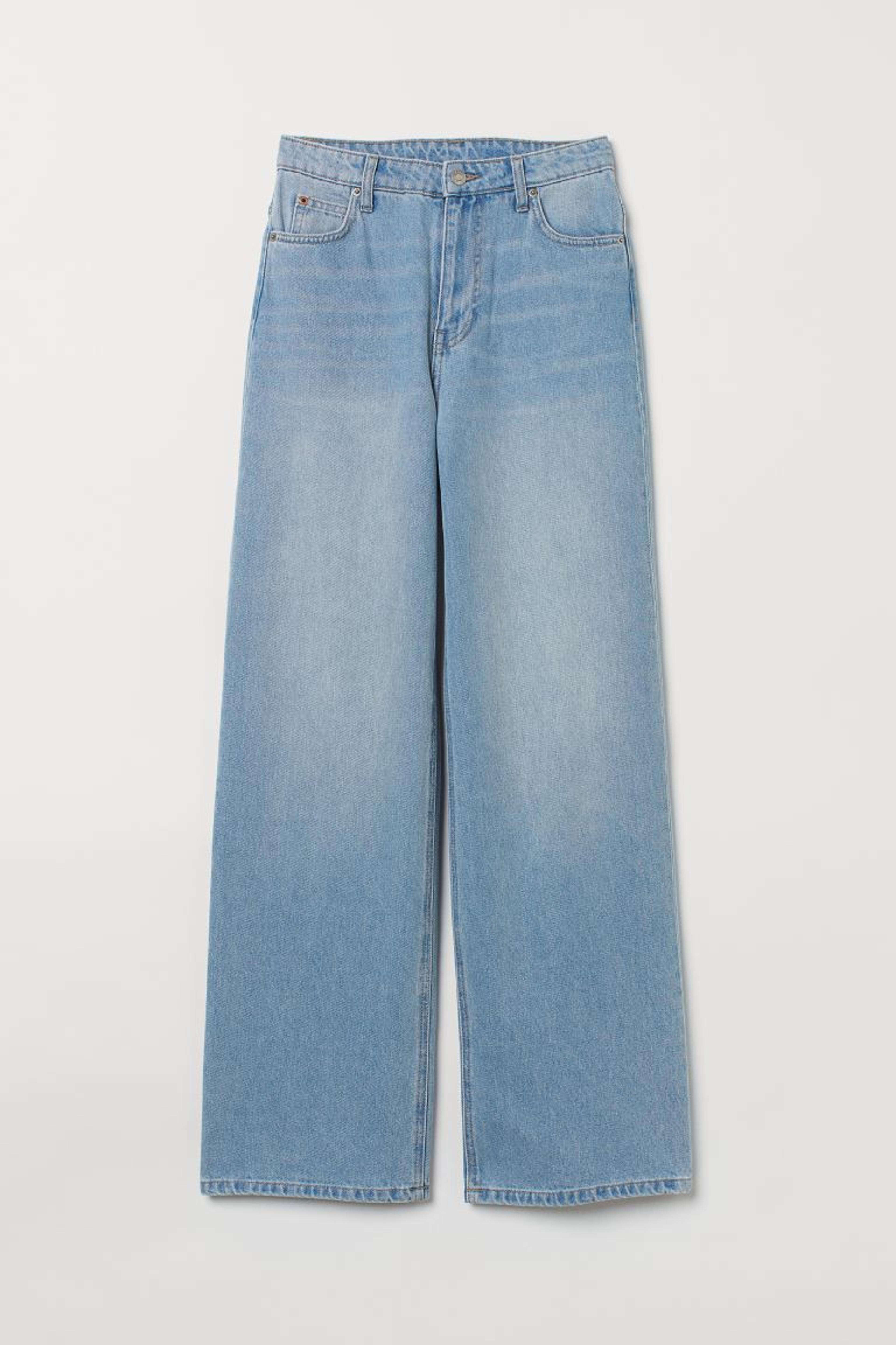 Wide Ultra High Jeans - Light denim blue - Ladies | H&M US