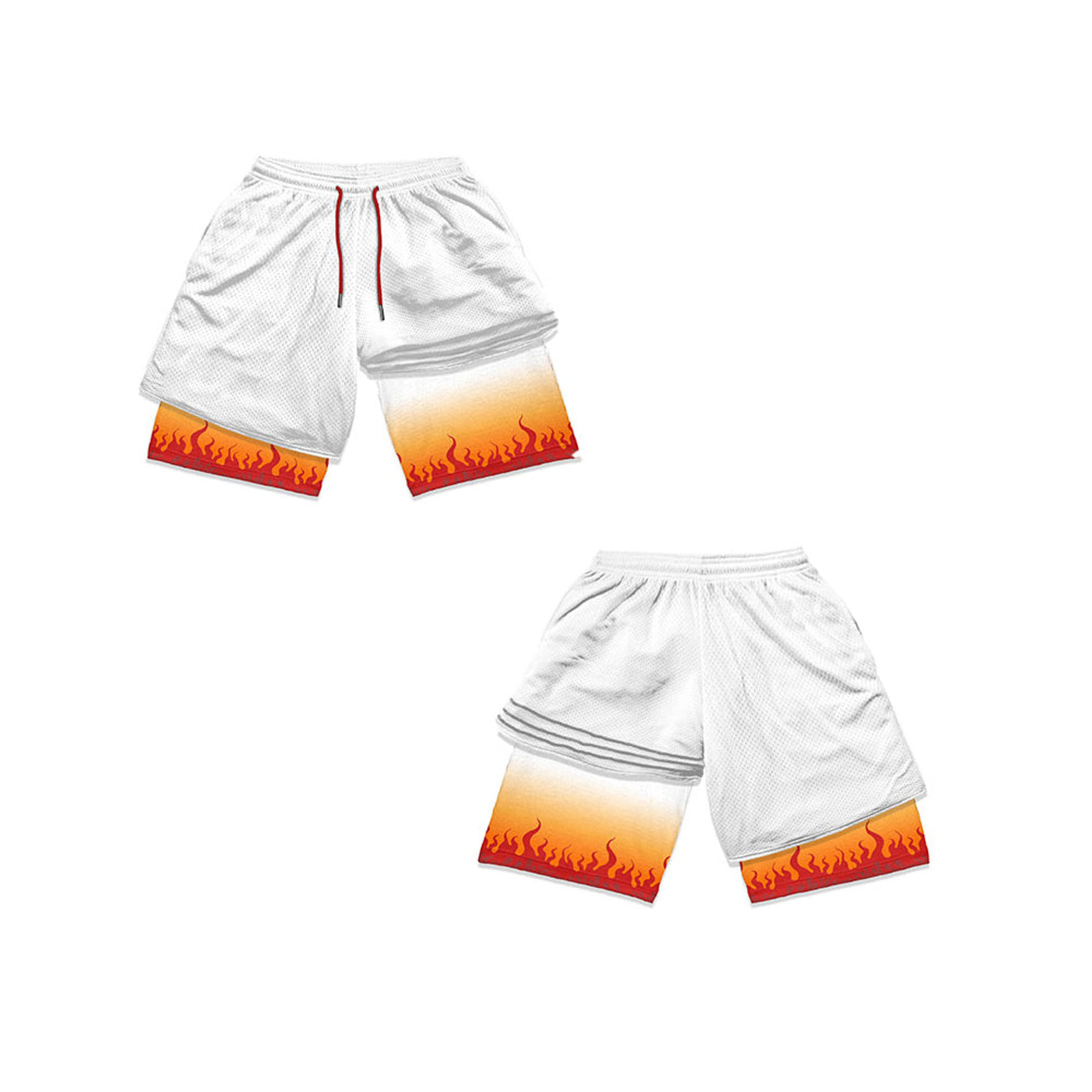 Anime Workout Shorts Naruto Flame Performance Shorts