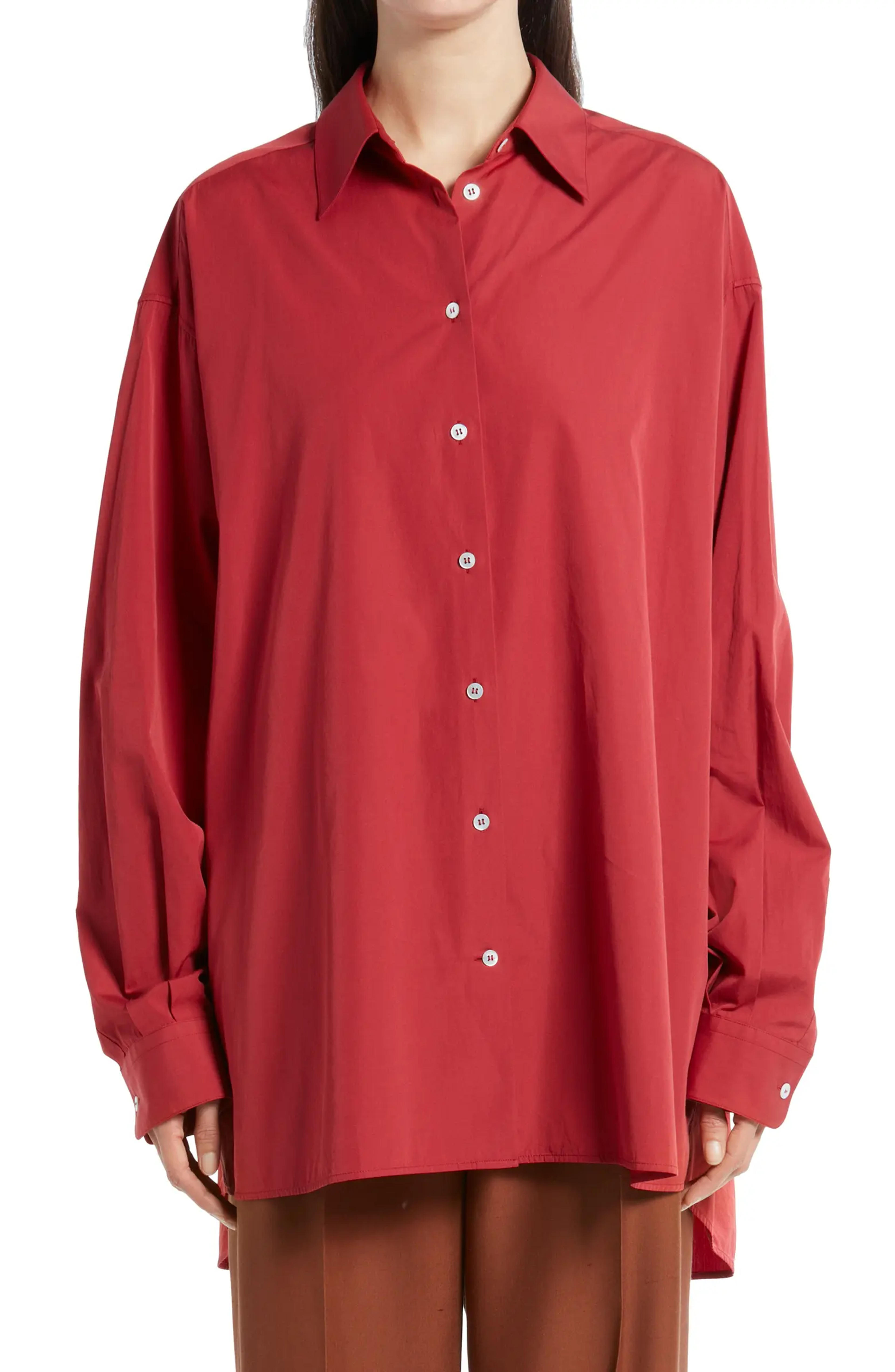 The Row Luka Oversize Soft Cotton Shirt | Nordstrom