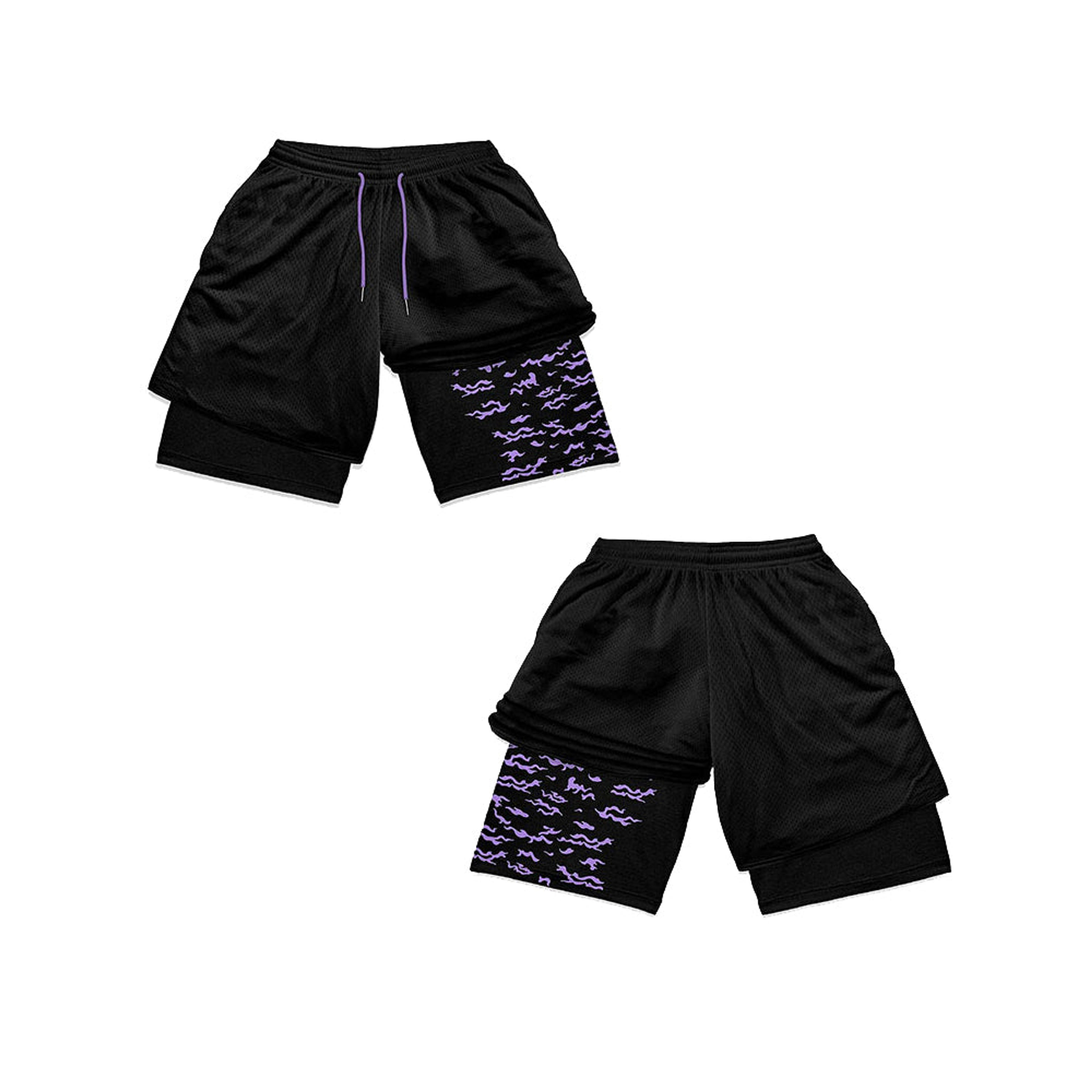 Anime Gym Performance Shorts Naruto Sasuke Curse Mark Shorts