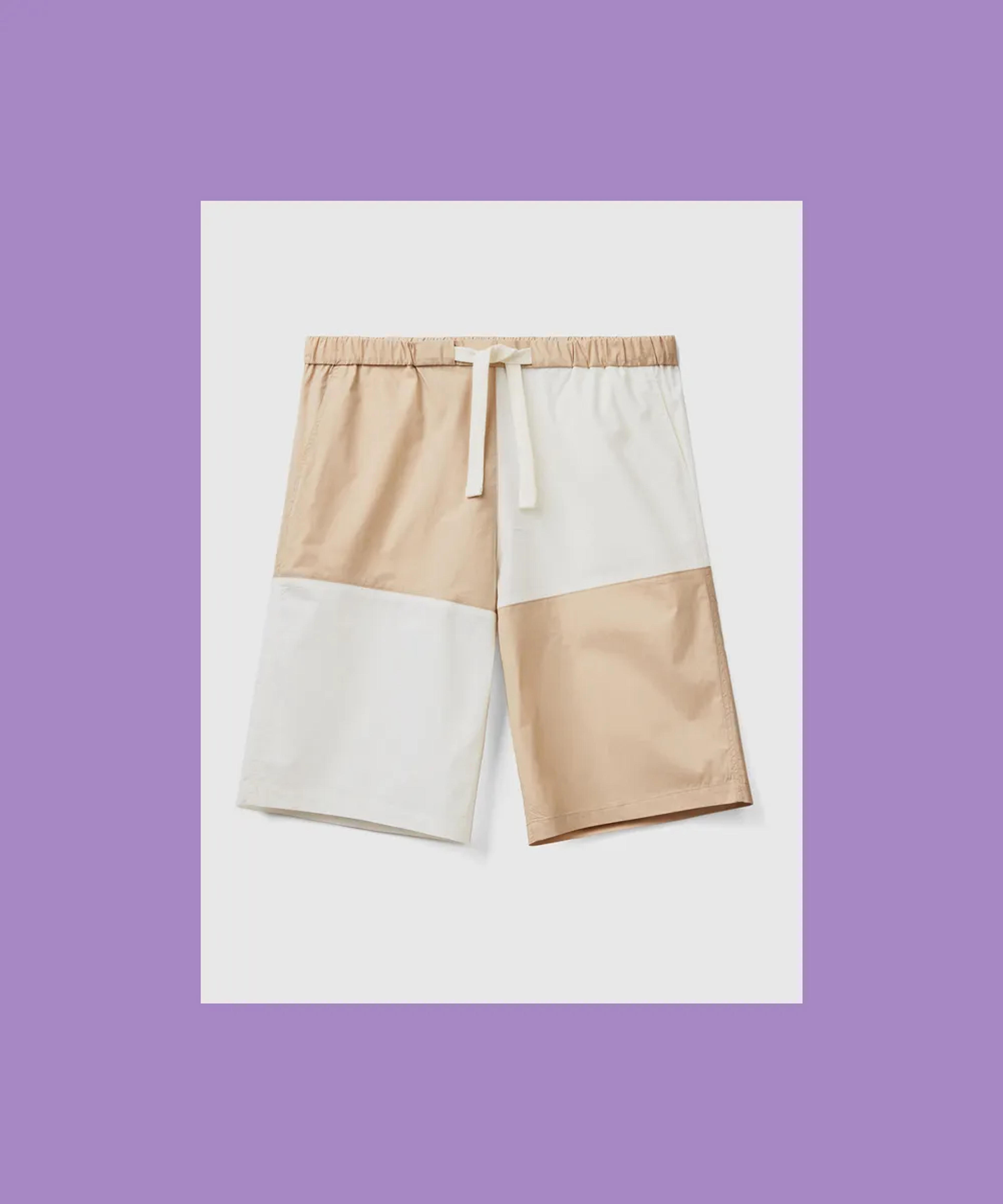 Color block bermudas - Beige | Benetton