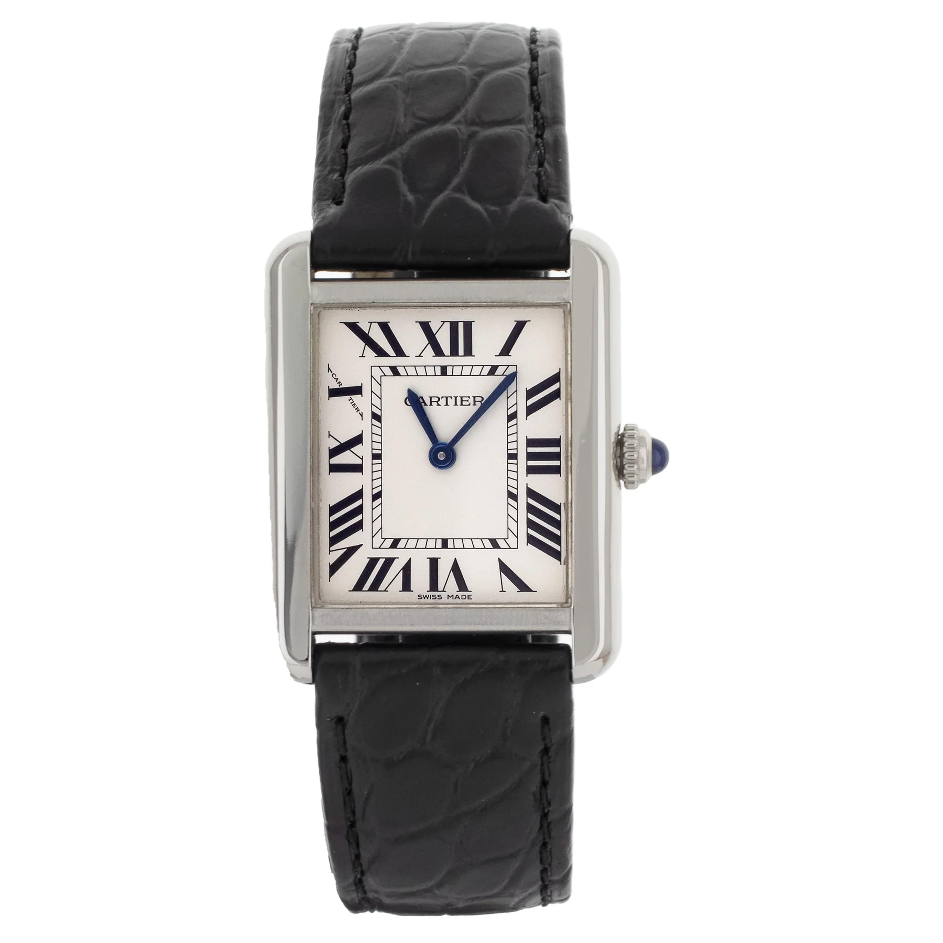 CARTIER TANK SILVER DIAL STAINLESS STEEL QUARTZ 29.5X22MM WSTA0042