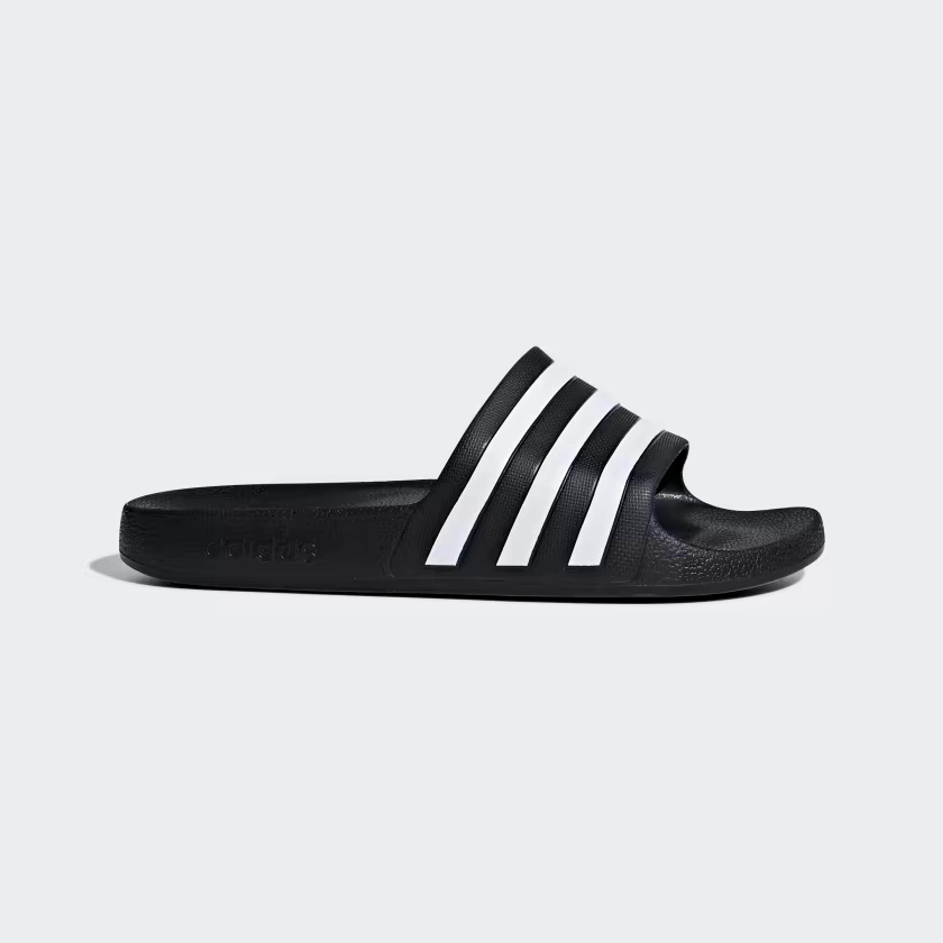 Men's Black & White adilette Aqua Slides | Free Shipping with adiClub | adidas US