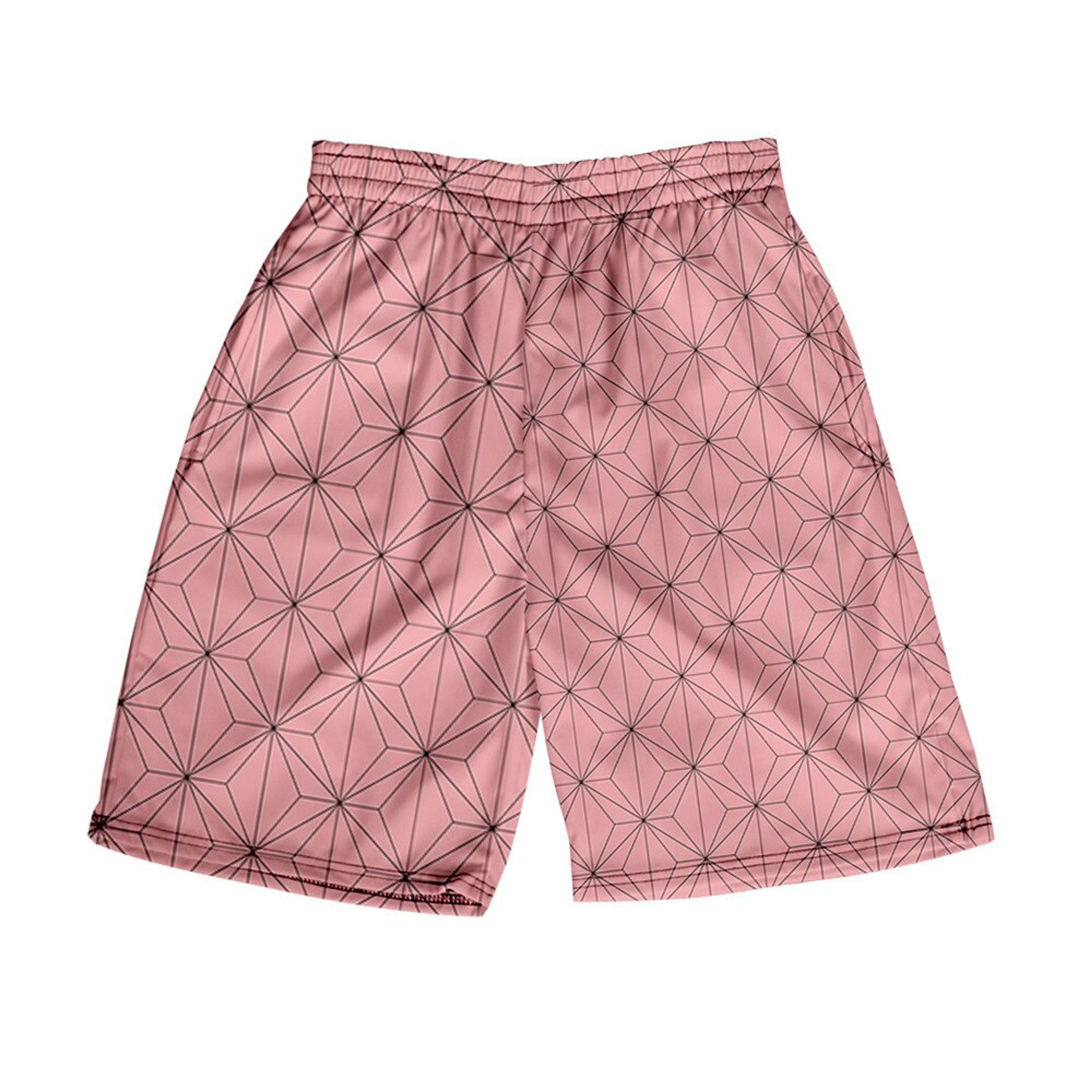 Nezuko Kamado Pale Pink Anime Gym Shorts