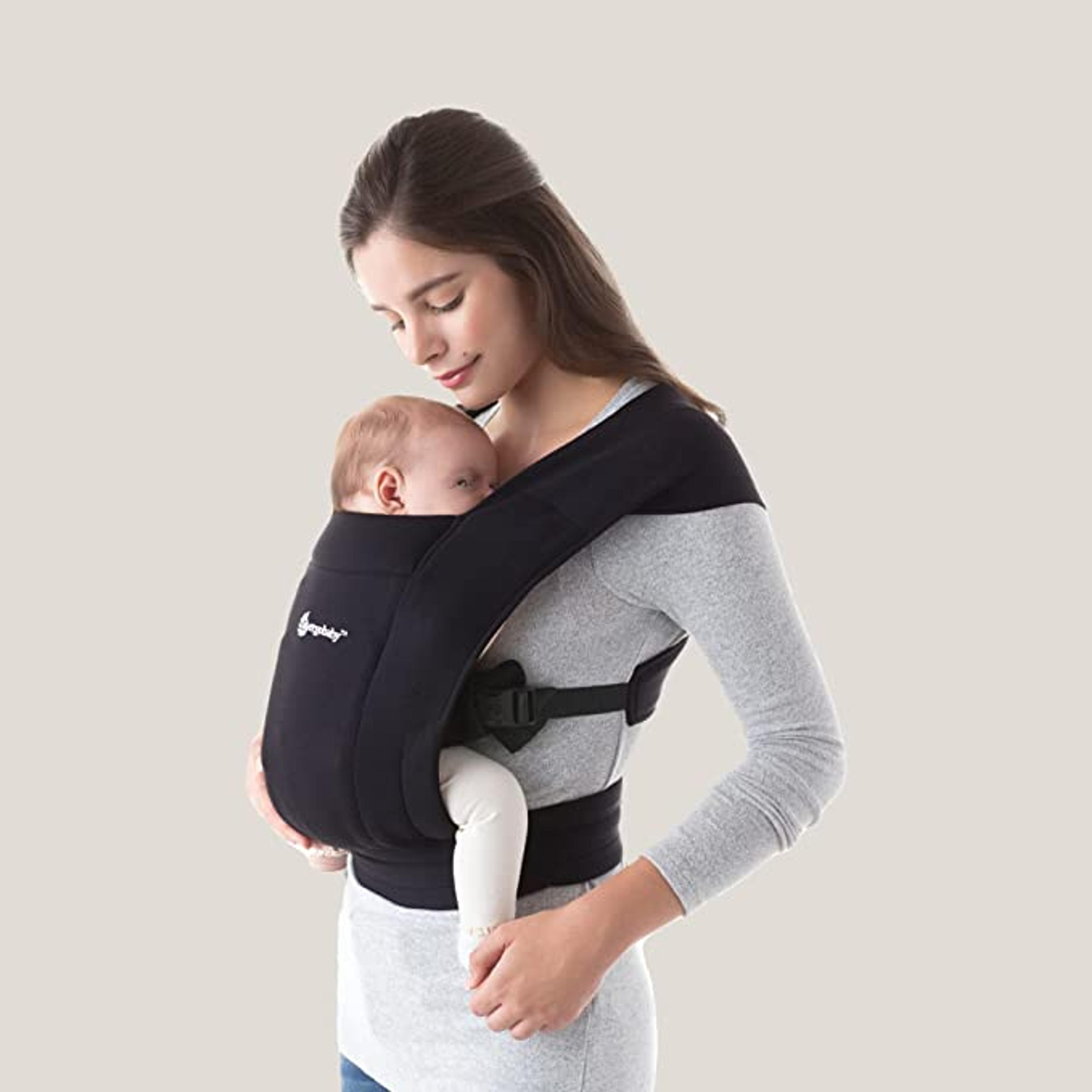 Amazon.com : Ergobaby Embrace Cozy Newborn Baby Wrap Carrier (7-25 Pounds), Ponte Knit, Pure Black : Baby