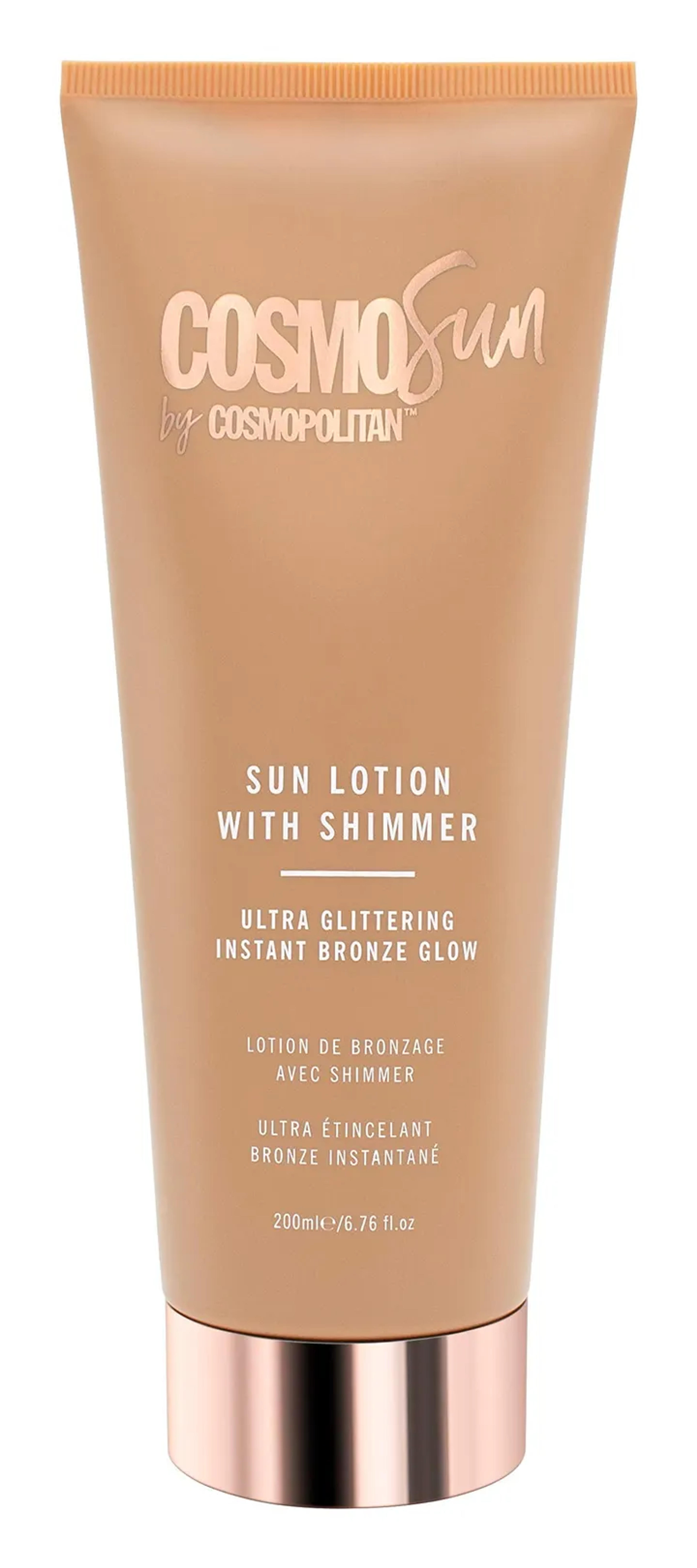 CosmoSun Sun Lotion with Shimmer Ultra Glittering and Instant Bronze 6.76 oz.