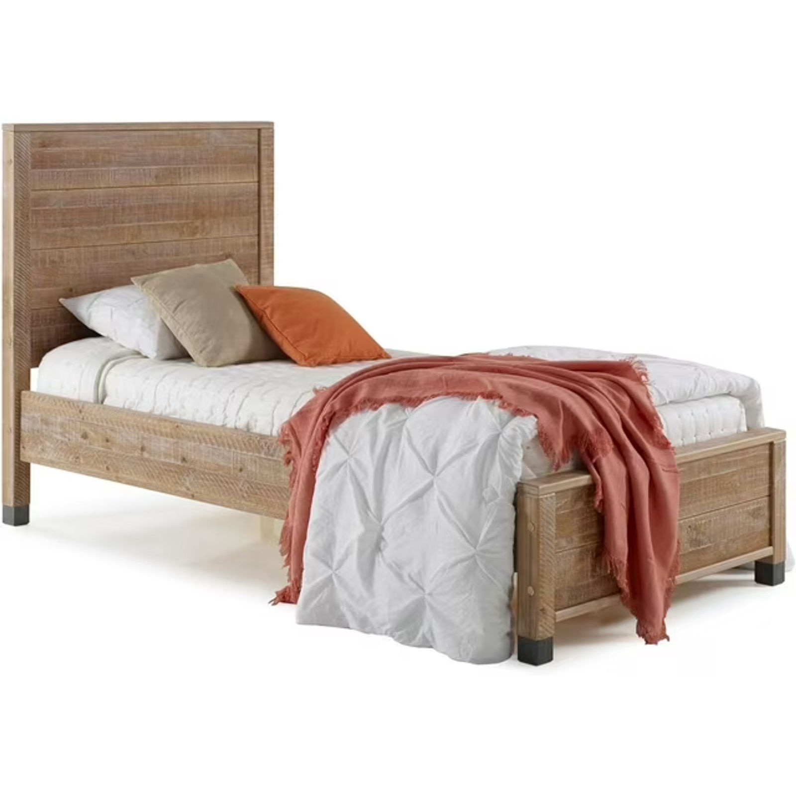 Camaflexi Baja Platform Bed Solid Pine Barnwood