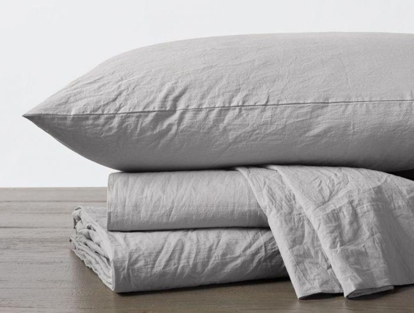 Coyuchi Organic Crinkled Percale Sheet Set