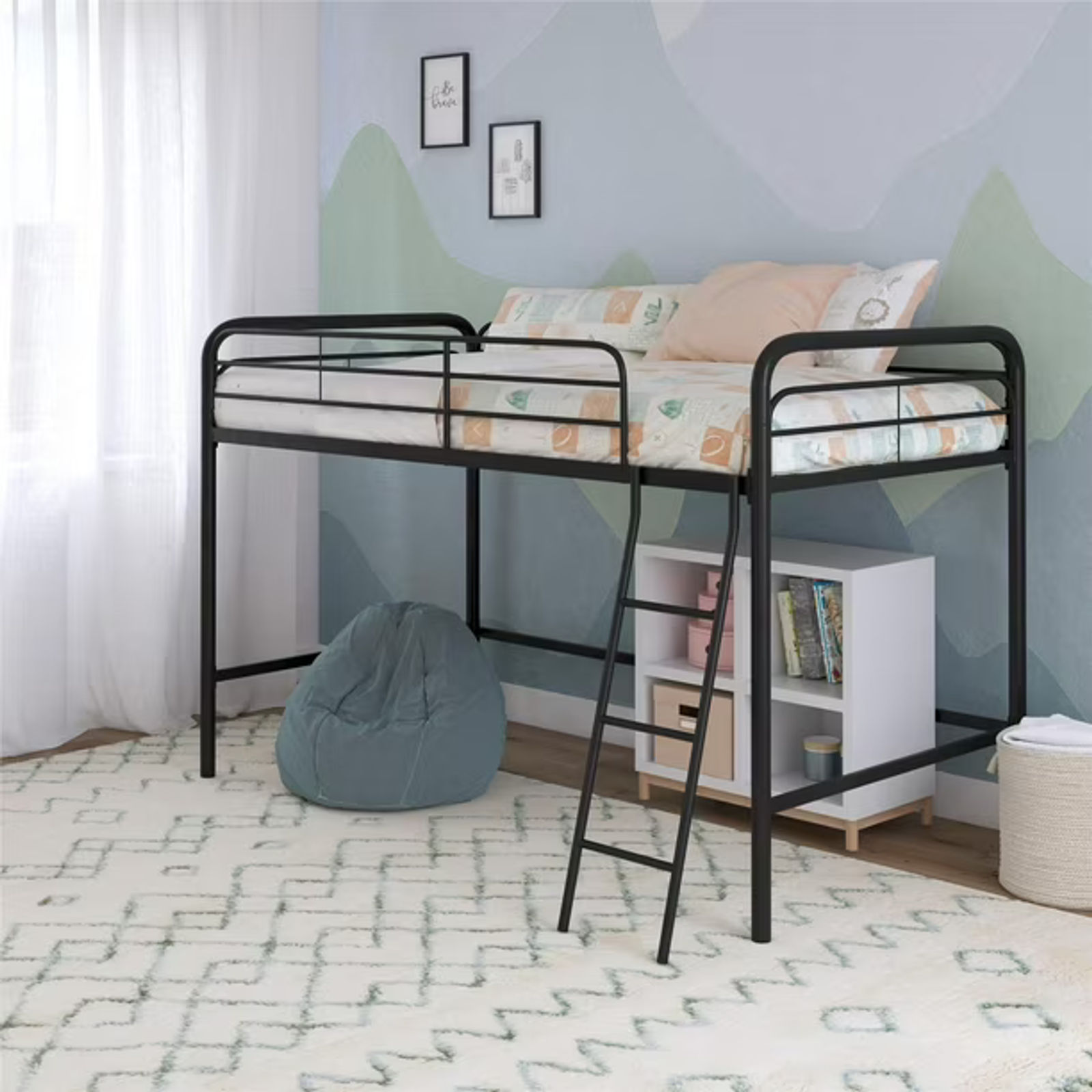 DHP Jett Junior Twin Metal Loft Bed