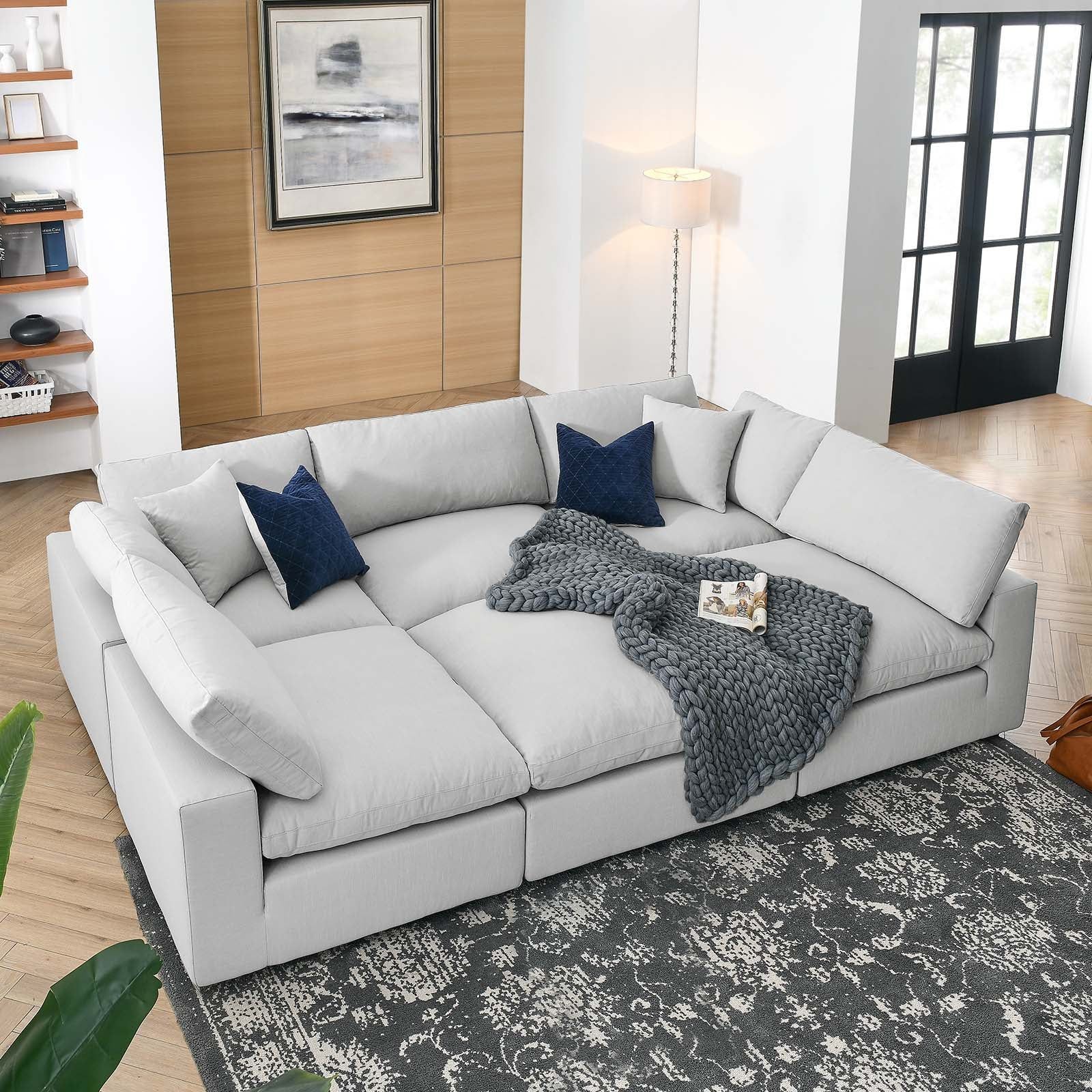 Modway Commix Down Filled Overstuffed Sectional Sofa