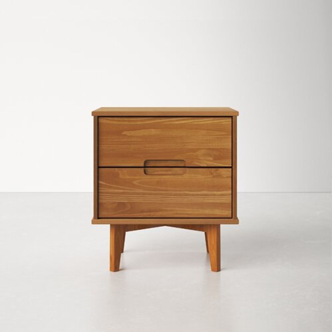 Mags 2-Drawer Solid Wood Nightstand