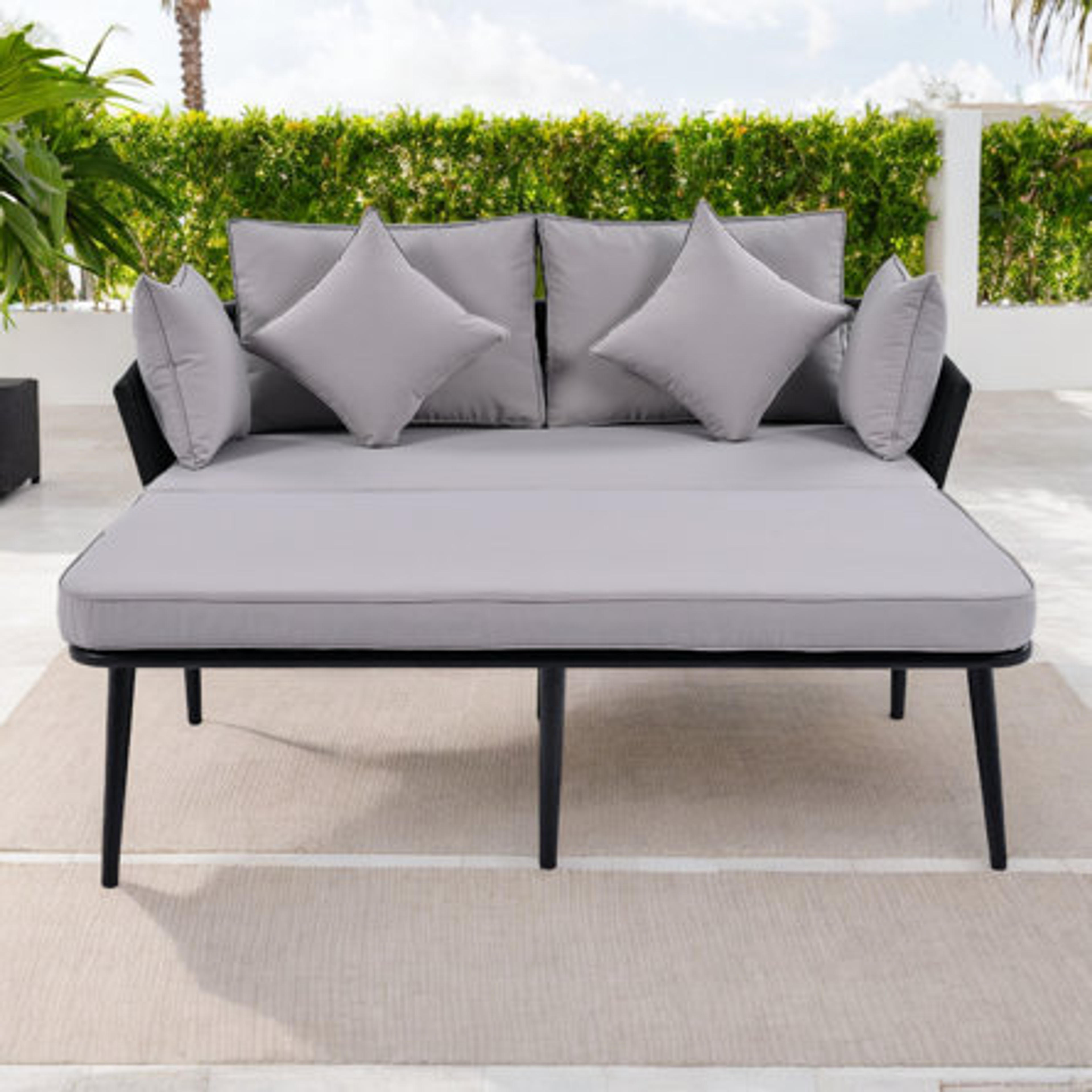 Latitude Run® Hassaan 62.5'' Wide Outdoor Patio Daybed with Cushions | Wayfair