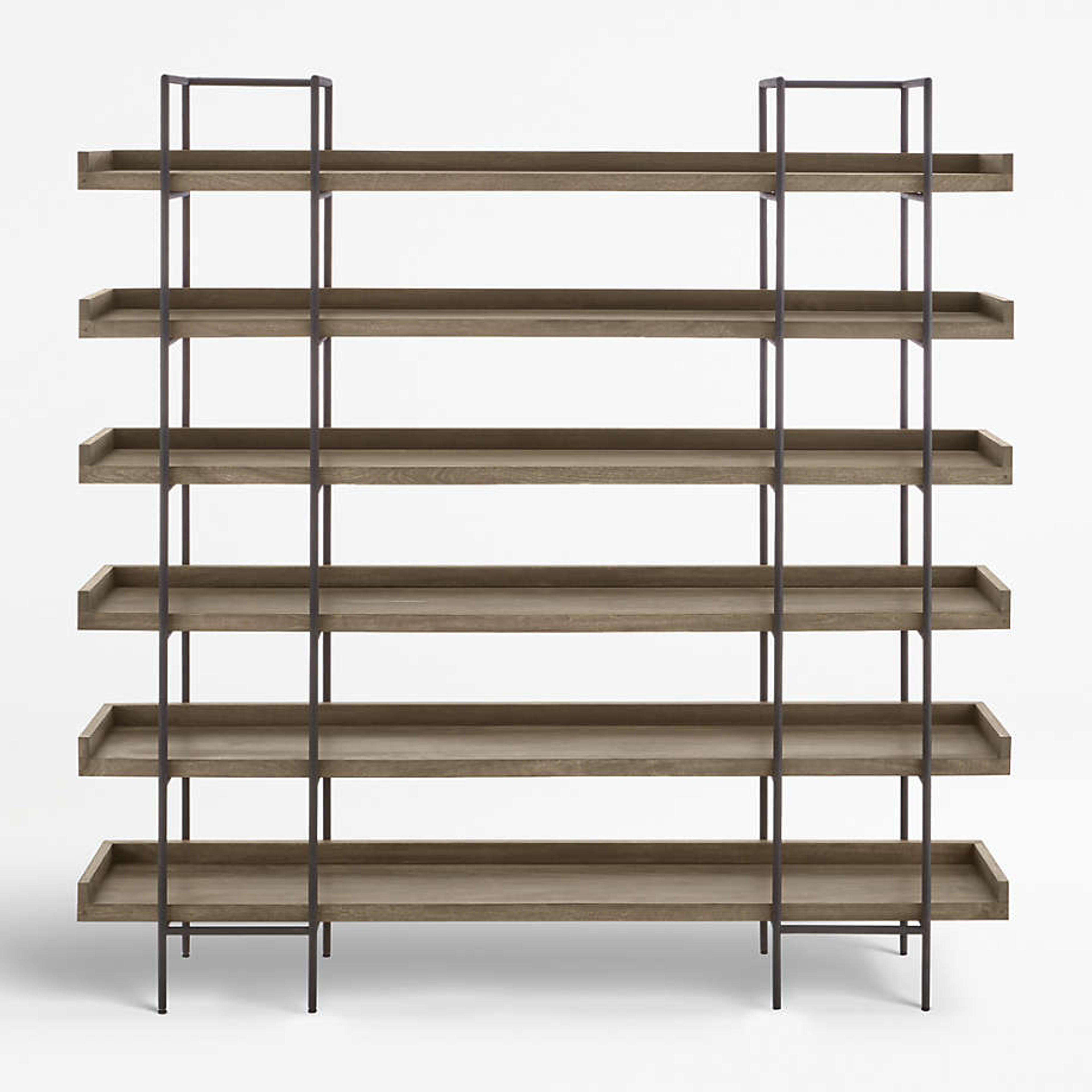 Beckett Dark Brown Wood 6-High Storage Bookshelf Sable + Reviews | Crate & Barrel