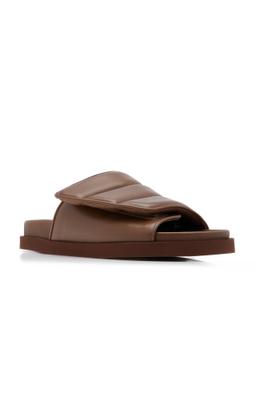 Padded Leather Slide Sandals By Gia Borghini | Moda Operandi