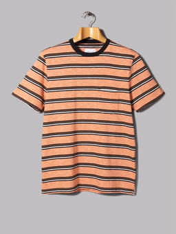 Albam Heritage Stripe T-Shirt (Bright Orange) – Oi Polloi