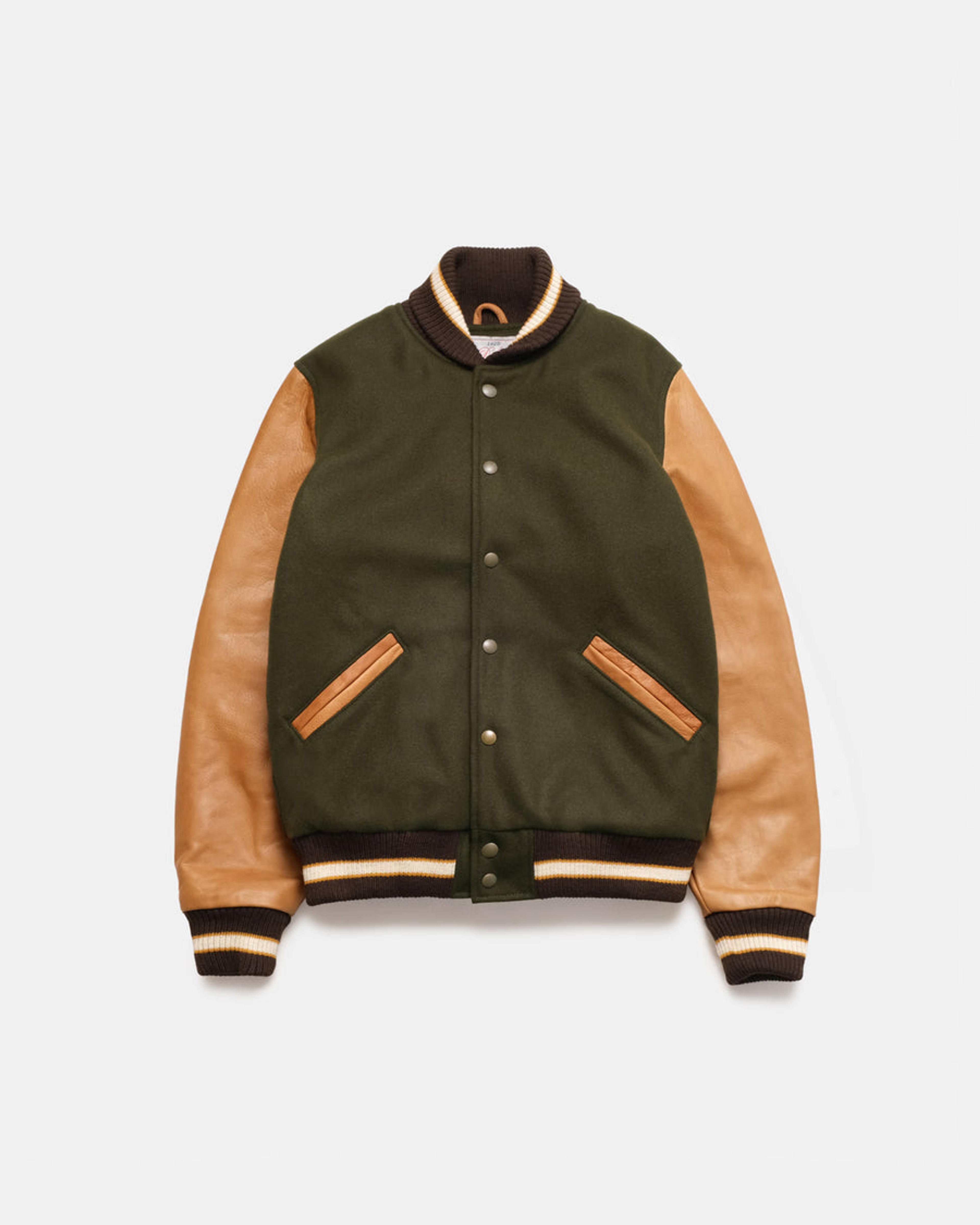 Varsity Jacket - Loden / Rust – Dehen 1920