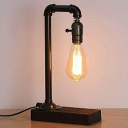 Retro Vintage Table Lamp, Industrial Loft Style Steam Punk Lamp Iron Piping Desk Lamp, HT-ATD47-SG8