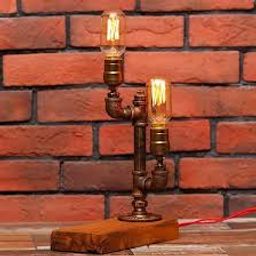 GUOCC Modern Noilyn- Loft Vintage Industrial Steampunk Wrought Iron E27 Edison Metal Water Pipe Table Lamps Antique Rustic Farmhouse Theme Art 