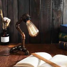 Vintage Industrial Water Pipe Table Lamp Light Steampunk Table Desk Lamp Lantern Fixture E27 Bulb Home Bedroom Decoration H220423