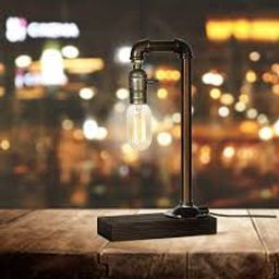 Retro Table Desk Lamp Beside Nightstand Light Industrial Loft Style Dorm Bedroom, Size: 7.8 x 3.4 x 13.7, Bronze