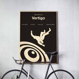 Vertigo Movie Poster - Kim Novak, James Stewart - Poster Print, Vertigo Retro Movie Poster