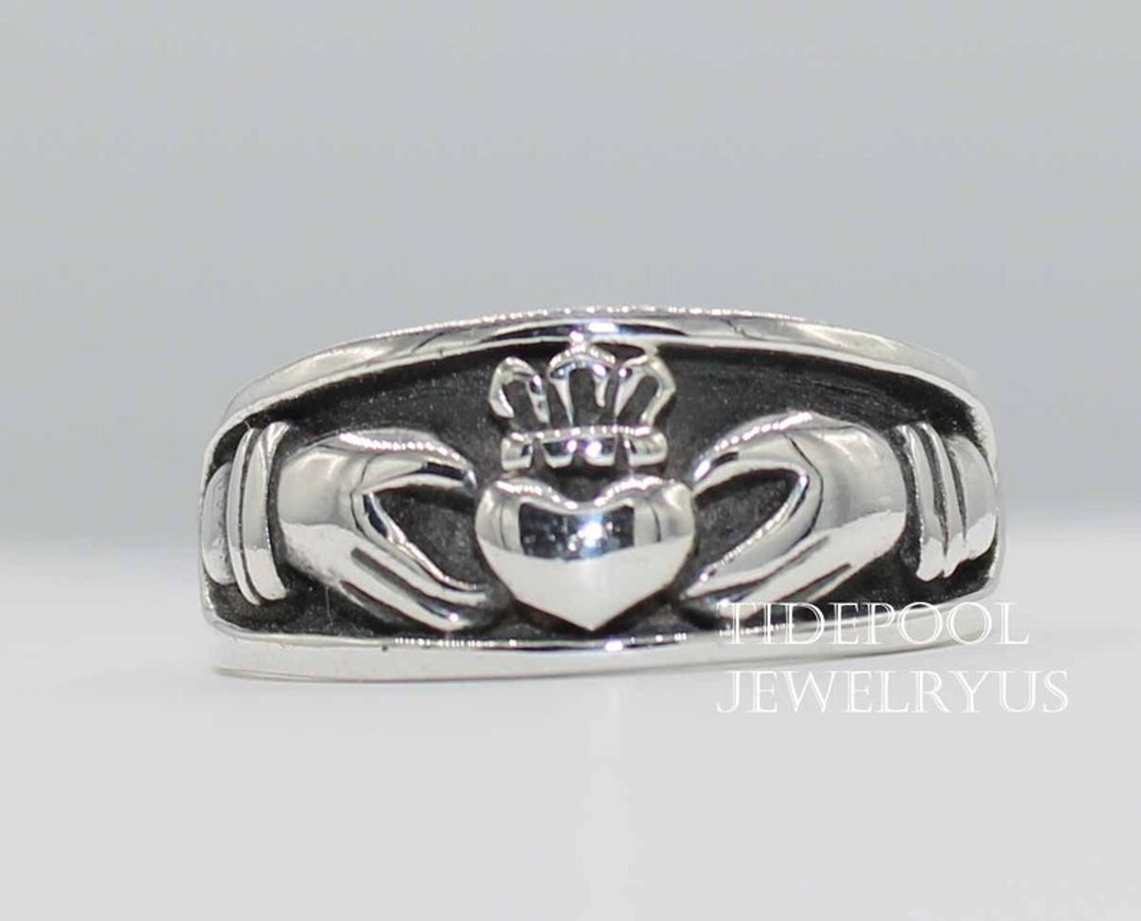 Vintage Claddagh Celtic Irish Ring Sterling Silver Unisex - Etsy